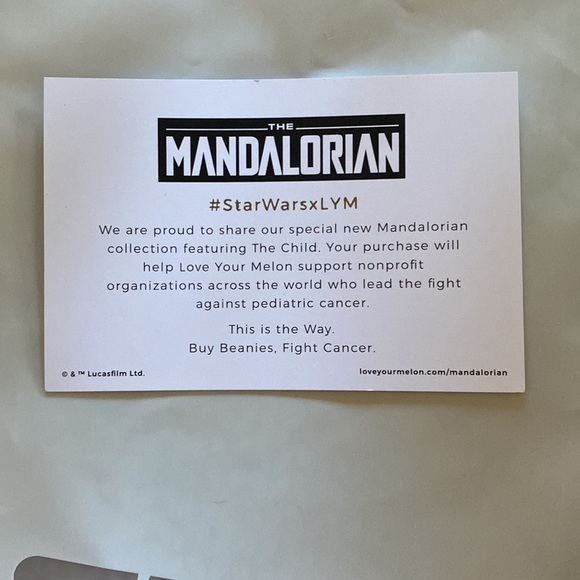 Love Your Melon Baby Yoda Seafoam Adult Beanie. - Picture 4 of 5